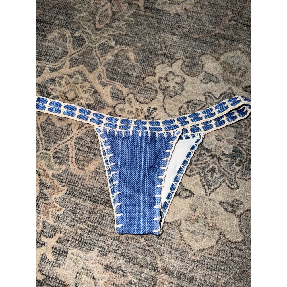 Guria Beachwear Denim Swimsuit Bikini Bottoms Blue